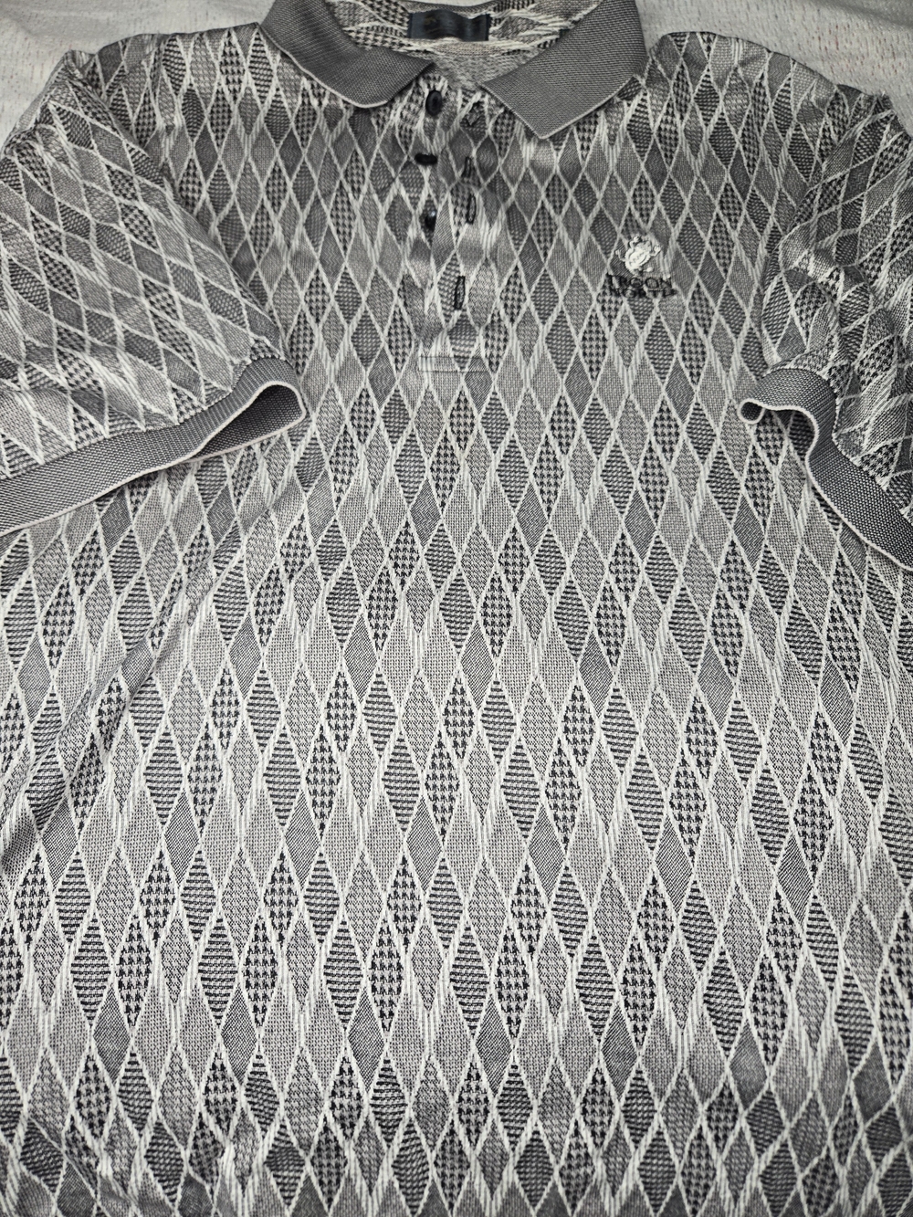 Descente Gray Diamond Jacquard Polo